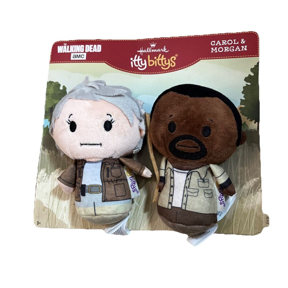 Hallmark Itty Bittys AMC Walking Dead Carol & Morgan Plush Set New